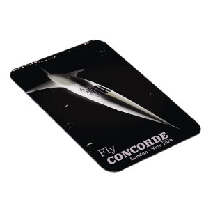 Fly Concorde vintage style travel poster Magnet