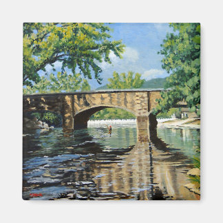 Fly Fisherman at Bennett Springs Magnet