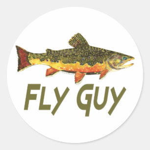 Fly Fisherman Classic Round Sticker