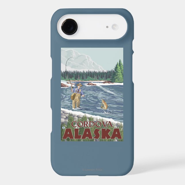Fly Fisherman - Cordova, Alaska Case-Mate iPhone Case (Back)