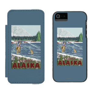 Fly Fisherman - Curry, Alaska Incipio Watson™ iPhone 5 Wallet Case