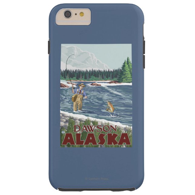 Fly Fisherman - Dawson, Alaska Case-Mate iPhone Case (Back)