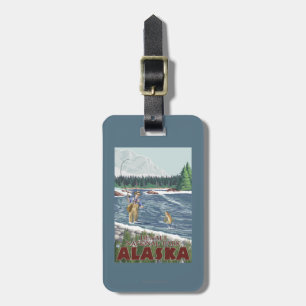 Fly Fisherman - Denali National Park, Alaska Luggage Tag
