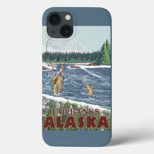 Fly Fisherman - Fairbanks, Alaska iPhone 13 Case