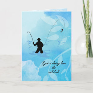 "Fly Fisherman" Happy Birthday Card