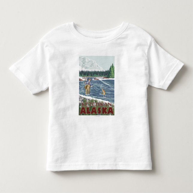 Fly Fisherman - Ketchikan, Alaska Toddler T-Shirt (Front)