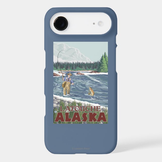 Fly Fisherman - Latouche, Alaska Case-Mate iPhone Case (Back)