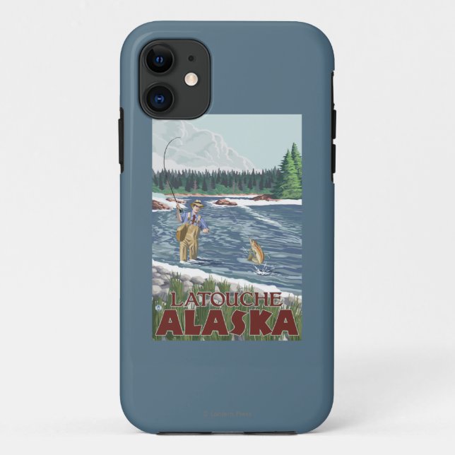 Fly Fisherman - Latouche, Alaska Case-Mate iPhone Case (Back)