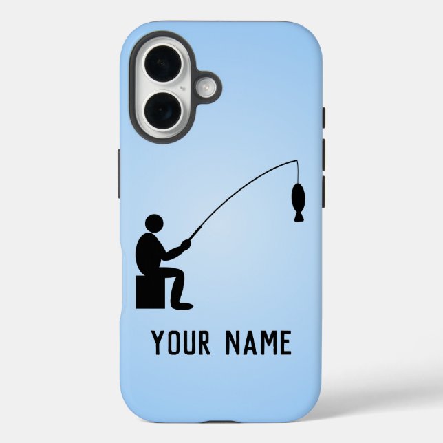 Fly Fisherman or Line Angler with your name on Case-Mate iPhone Case (Back)