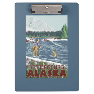 Fly Fisherman - Petersburg, Alaska Clipboard