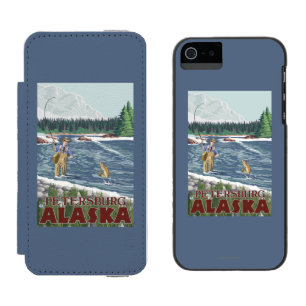 Fly Fisherman - Petersburg, Alaska Incipio Watson™ iPhone 5 Wallet Case