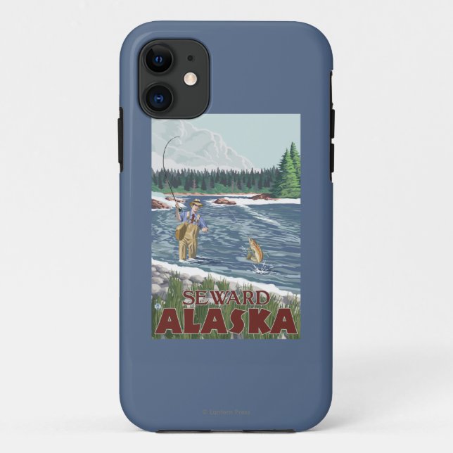 Fly Fisherman - Seward, Alaska Case-Mate iPhone Case (Back)