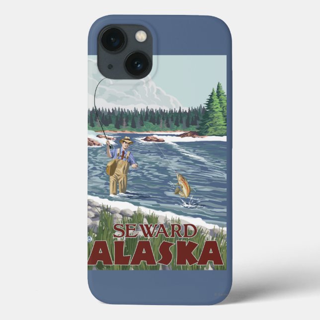 Fly Fisherman - Seward, Alaska Case-Mate iPhone Case (Back)