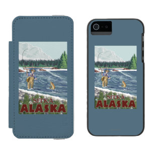 Fly Fisherman - Sitka, Alaska Incipio Watson™ iPhone 5 Wallet Case