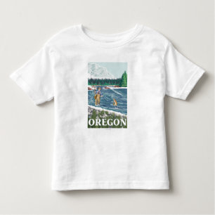 Fly Fisherman- Vintage Travel Poster Toddler T-Shirt