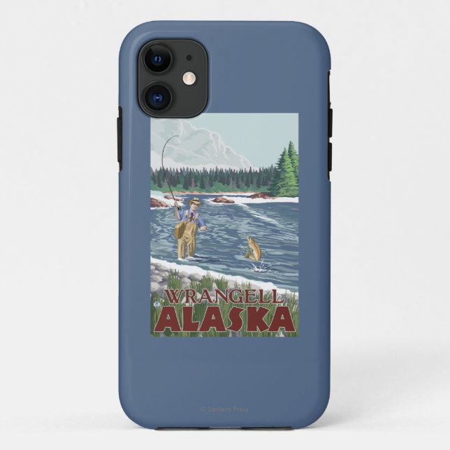 Fly Fisherman - Wrangell, Alaska Case-Mate iPhone Case (Back)