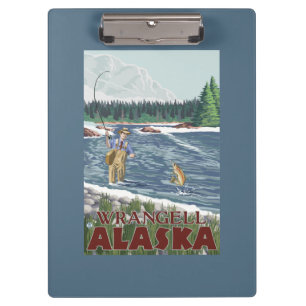 Fly Fisherman - Wrangell, Alaska Clipboard