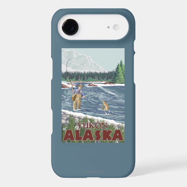 Fly Fisherman - Yukon, Alaska Case-Mate iPhone Case (Back)