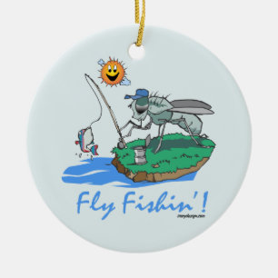 Fly Fishin' Ceramic Tree Decoration