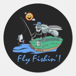 Fly Fishin' Classic Round Sticker