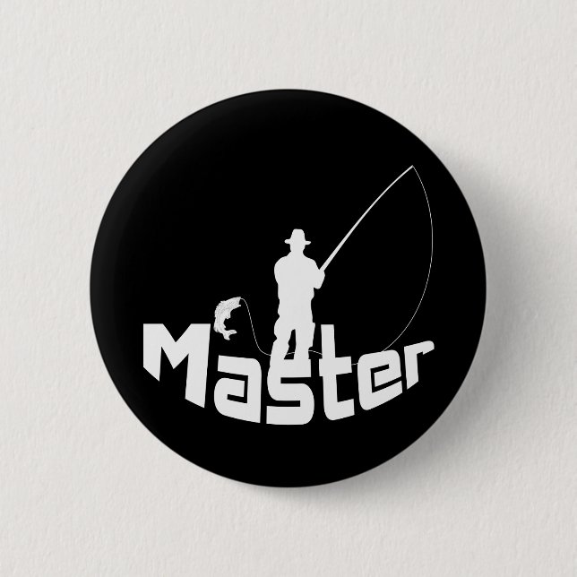 Fly fishing 6 cm round badge (Front)