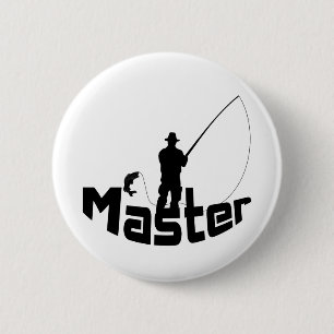 Fly fishing 6 cm round badge
