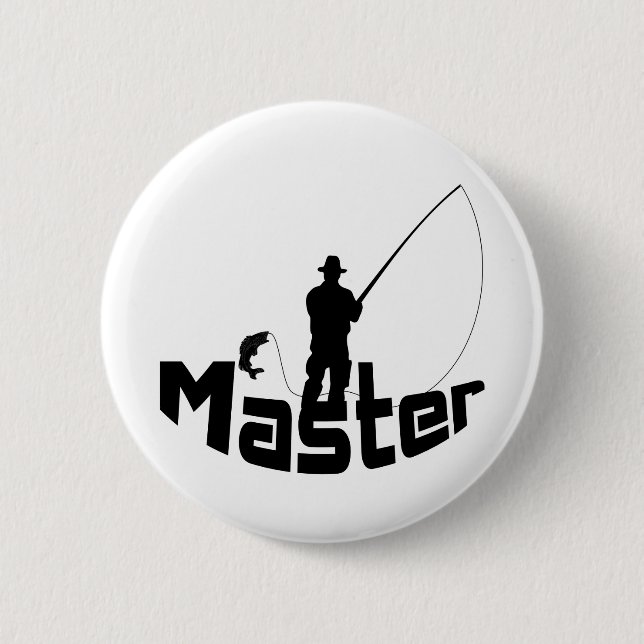 Fly fishing 6 cm round badge (Front)