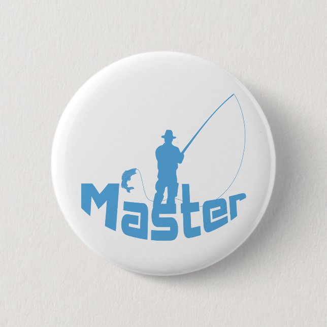 Fly fishing 6 cm round badge (Front)