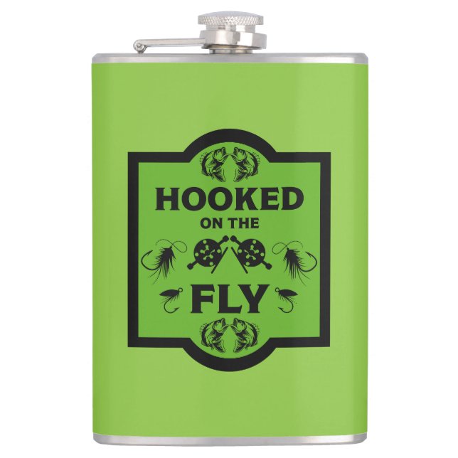 Fly Fishing Alaska Hip Flask (Front)