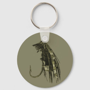 Fly Fishing Art Key Ring