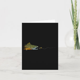 Fly Fishing Brook Trout Dry Fly Tying Fisherman  Card
