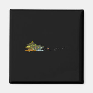 Fly Fishing Brook Trout Dry Fly Tying Fisherman  Magnet