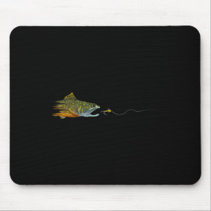 Fly Fishing Brook Trout Dry Fly Tying Fisherman Mouse Pad