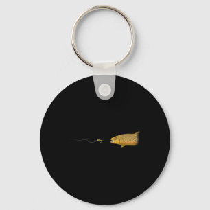 Fly Fishing Brown Trout Dry Fly Tying Fisherman  Key Ring