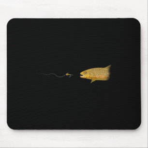 Fly Fishing Brown Trout Dry Fly Tying Fisherman Mouse Pad