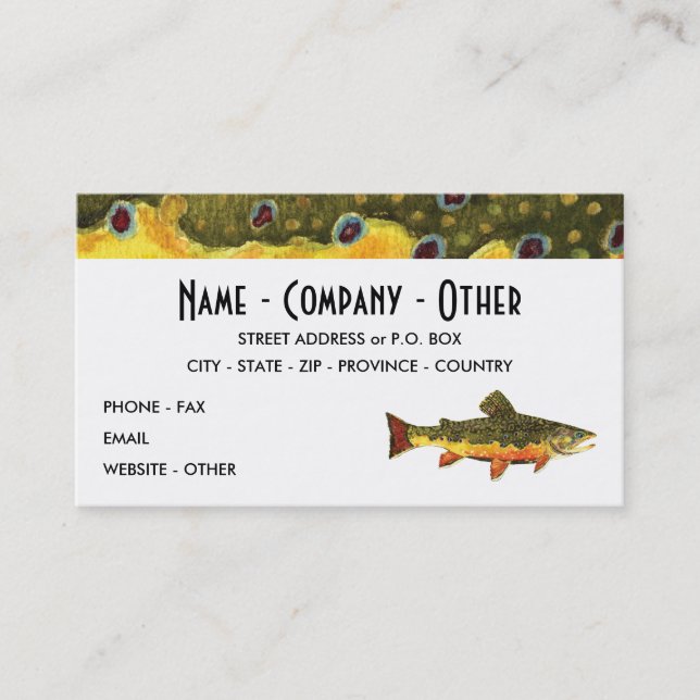 Fly Fishing Business Card (Front)