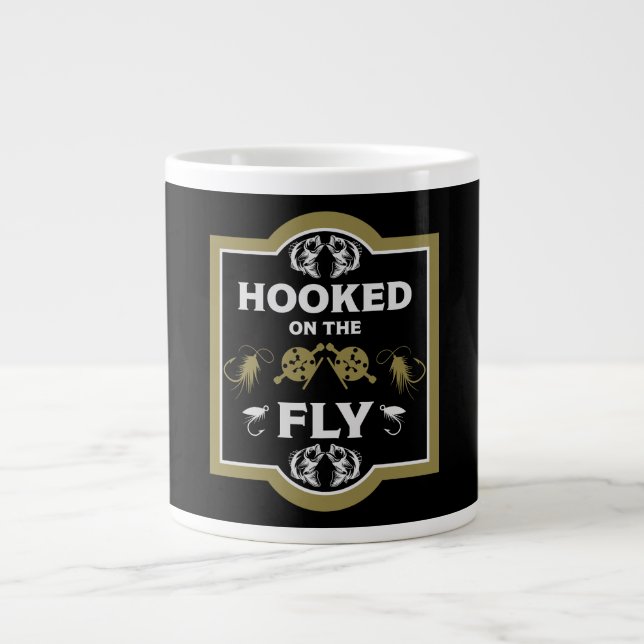 Fly Fishing Canada Large Coffee Mug (Front)
