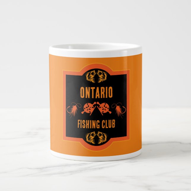 Fly Fishing Canada Large Coffee Mug (Front)