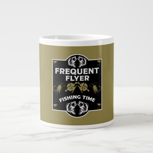 Fly Fishing Canada Large Coffee Mug (Front)