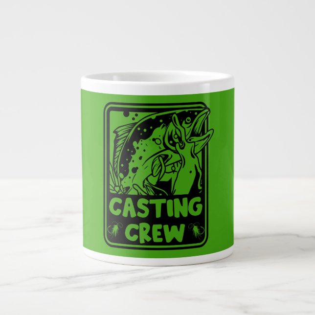 Fly Fishing Canada Large Coffee Mug (Front)