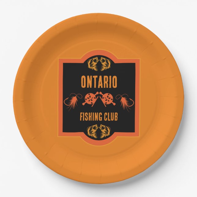 Fly Fishing Canada Paper Plate (Front)