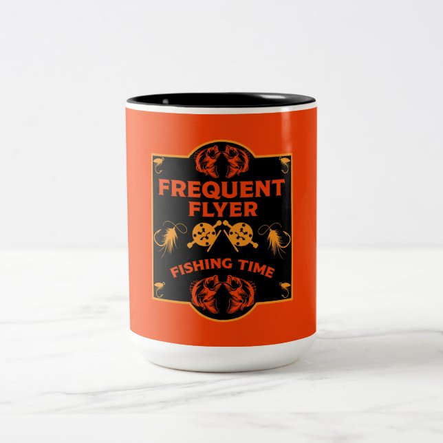 Fly Fishing Canada Two-Tone Coffee Mug (Center)