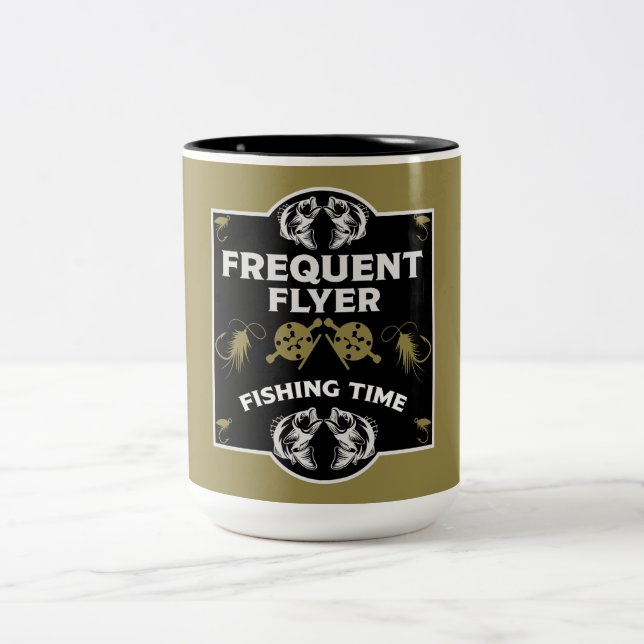 Fly Fishing Canada Two-Tone Coffee Mug (Center)