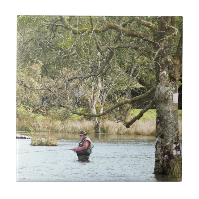 FLY FISHING CERAMIC TILE (Front)