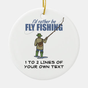 Fly Fishing Ceramic Tree Decoration