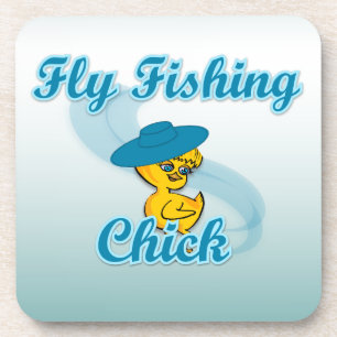 Fly Fishing Chick #3 Coaster