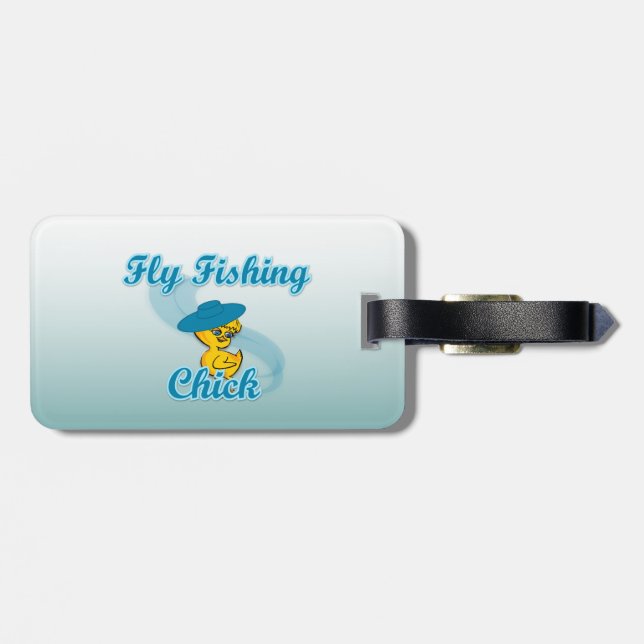 Fly Fishing Chick #3 Luggage Tag (Back Horizontal)