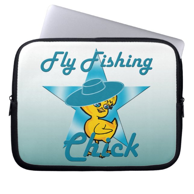 Fly Fishing Chick #7 Laptop Sleeve (Front)