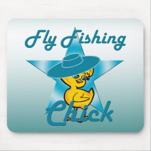 Fly Fishing Chick #7 Mouse Pad