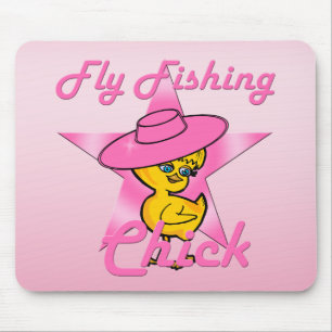 Fly Fishing Chick #8 Mouse Pad